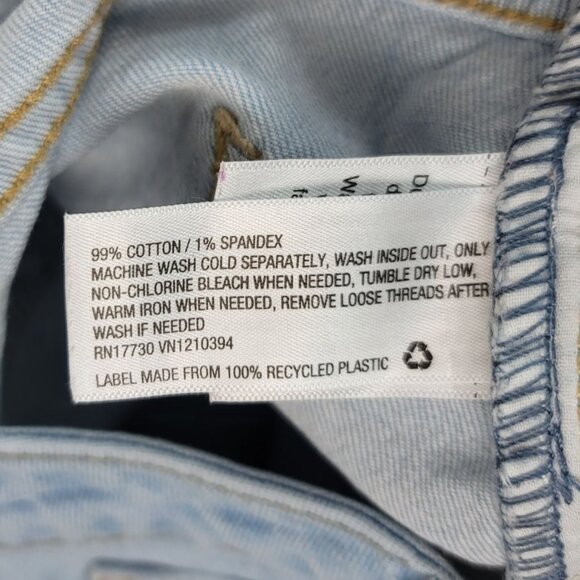 Universal Thread Vintage Midi Denim Shorts Blue Light SZ 0 25R Distress Cut Off - Picture 8 of 8